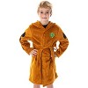 Scooby Doo Kids Costume Robe Soft Plush Fleece Hooded With Ears - 2 of 4