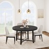 47" Round Dining Table for 4, Kitchen Dining Room Table with Sturdy Metal Frame - 3 of 4