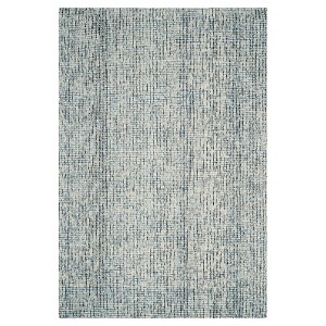 Blue/Charcoal Abstract Tufted Area Rug - (6