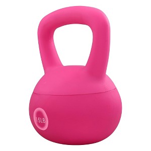 Fitvids Soft Kettlebell Ergonomic Grip, Iron & Sand Filled, 15 Pounds, Pink - 1 of 4