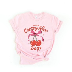 Simply Sage Market Women's Coquette Cherry Nice Day Short Sleeve Graphic Tee - 1 of 2