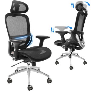 VEVOR Mesh Office Chair, Adjustable High Back Desk Chair with Mesh Seat, Angle and Height Adjustable Home Office Chair with Lumbar and Head Support - 1 of 4