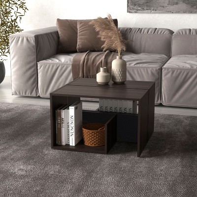 CAVINAS Coffee Tables for Living Room Rectangle Modern Lift Top Coffee Table with Casters and 1 Open Shelf