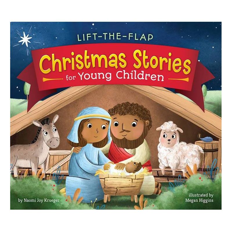 Lift-The-Flap Christmas Stories for Young Children - (Lift-The-Flap Bible Stories) by  Naomi Joy Krueger (Hardcover), 1 of 2
