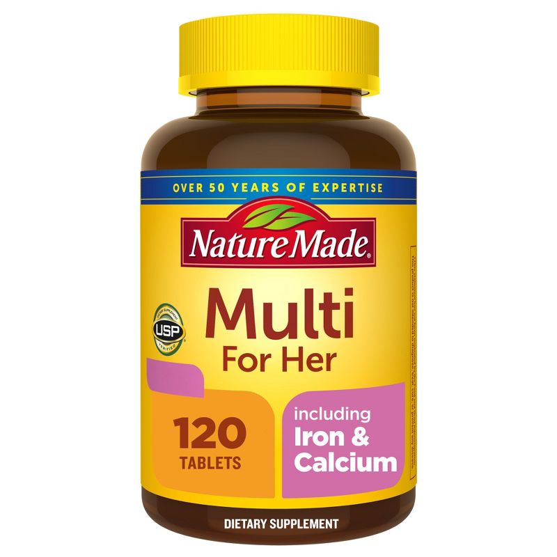 Nature Made Multi for Her - Women&#39;s Multivitamin Tablets - 120ct, 1 of 13
