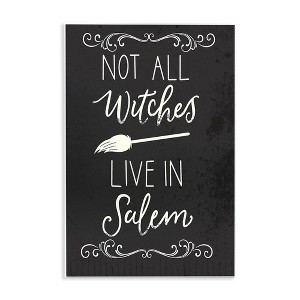 Stupell Industries Not All Witches Live In Salem Broom Wall Plaque Art - 1 of 4