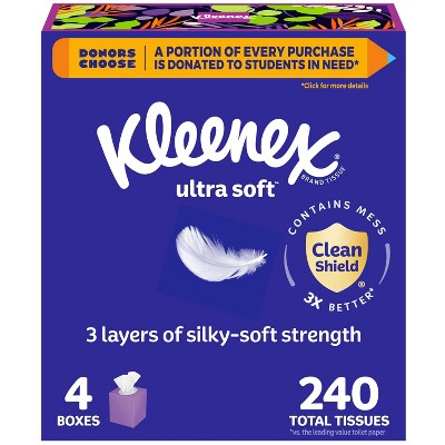 Kleenex Ultra Soft 3-Ply Facial Tissue