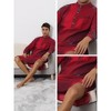 Lars Amadeus Men's Henley Collar Color Block Plaid Nightshirt - 3 of 4