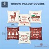 Farmlyn Creek Set of 6 Throw Pillow Covers for Christmas, 18 x 18 Inches, Xmas Decorative Throw Pillows, Ideal Christmas Gift - 3 of 4