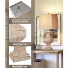 ROTTOGOON 33-inch Large Retro Resin Table Lamp, Rustic Side Table Lamp For Living Room Decor, With 1 LED Bulb, Beige for Living Rooms, Bedrooms - 2 of 4
