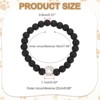 Unique Bargains Stone Paw Print Beaded Bracelet Set Dog Mom Memorial Comfortable Daily Wear Bracelets - 2 of 4