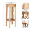 Kate and Laurel Talcott Round Wood Side Table, 12x12x28, Natural - 2 of 4