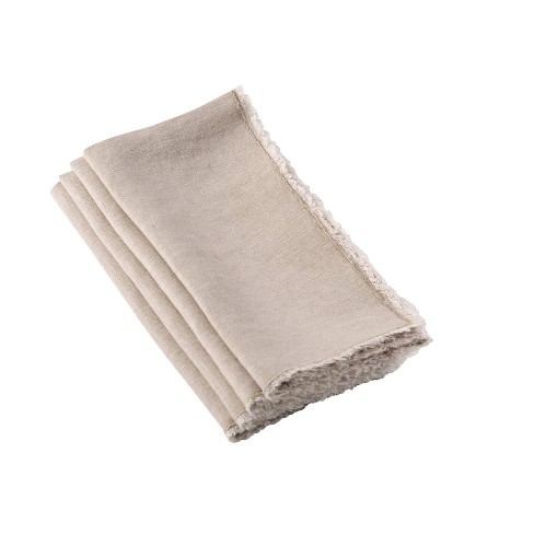 Linen Dinner Napkin Set of 4 8 12, Natural Linen Napkin, Pure