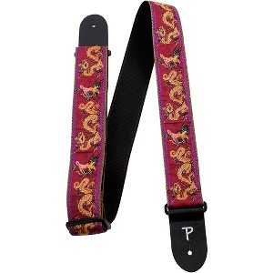 Perri's Red Dragon Warrior Jacquard Guitar Strap 2 in. - 1 of 3