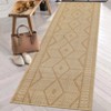 Washable Modern Geometric Rug Non Slip Low Pile Rug Soft Contemporary Throw Floor Cover Foldable Indoor Carpet for Living Room Bedroom Playroom - 3 of 4