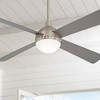 54" Minka Aire Modern Industrial Indoor Ceiling Fan with LED Light Remote Control Brushed Steel for Living Room Dining Home Office - image 2 of 4