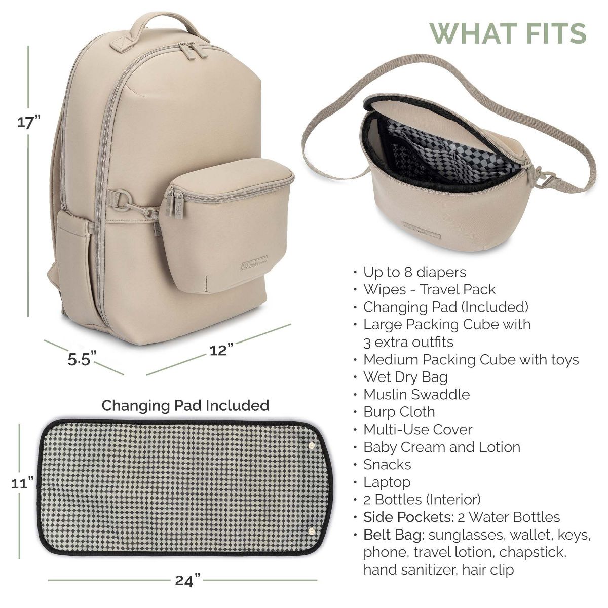 Parker Baby Co. Drift Neoprene Diaper Backpack - thumbnail 5
