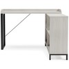Signature Design by Ashley Casual Bayflynn L-Desk, White/Black - 3 of 4