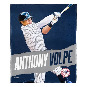 50"x60" MLB New York Yankees 23 Anthony Volpe Silk Touch Throw Blanket - 1 of 4