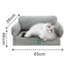 SEVOBAL Fashion Cat Sofa Bed Cat Couch,Fluffy Dog Bed for Medium Small Dogs & Cats,with Non Slip Bottom,Gray(25.6"*10.2"*18.1") - 3 of 4