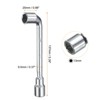 Unique Bargains 45# Steel Repairing L-Shaped Angled Double Ended Metric Hex Socket Wrench 13mm - 2 of 4