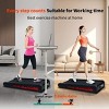 Syemin Treadmills Pad Running 2.55HP Cushioned Belt 7° Incline Portable Treadmill Spacious Surface Under Desk Home Gym Exercise, Red, 38"*20.9"*6.5" - 3 of 4