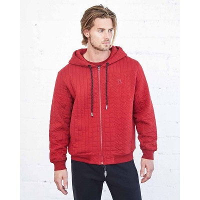 Spruce Fashion Oversized Zeno Quilted Jacquard Zip-Up Hoodie