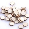 Unique Bargains Wooden Slices Round Shape DIY Gift Craft Decor Accessories Embellishment Beige 60 Pcs - 3 of 4