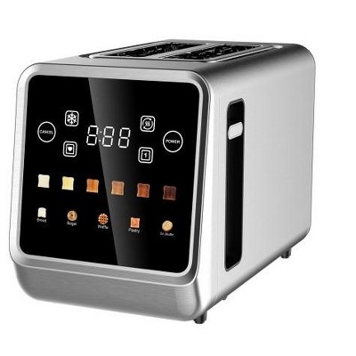 Teendow Touch Screen Toaster 2 Slice, 900W Wide Slot Toaster, Stainless Steel Digital Smart Toaster,LCD Display,5 Bread Modes & 6 Shade Settings