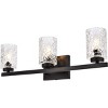 Elegant Lighting Cassie 3 lights bath sconce in black with clear shade - 3 of 4