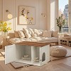 Cat Litter Box Enclosure - Hidden Furniture with Removable Divider - Indoor Cat House,  End Table - 31.5 x 20.9 x 19.7 Inches - 2 of 4