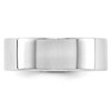 Black Bow Jewelry 7mm 14K White or 14K Yellow Gold Lightweight Flat Standard Fit Band - 2 of 4
