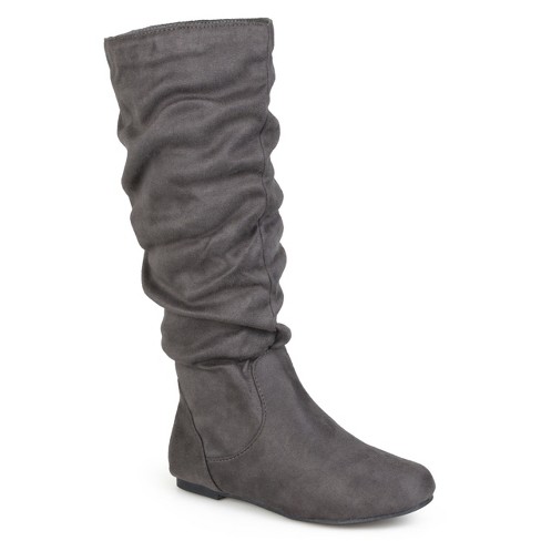 Faux suede riding on sale boots