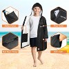 SUN CUBE Swim Parka Boy Girl, Kids Unisex Hooded Changing Robe with Faux Shearling Lining for Swimming, Surfing, Water Sports - 3 of 4
