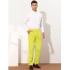 Lars Amadeus Men's Slim Fit Flat Front Solid Color Skinny Business Dress Pants - 4 of 4