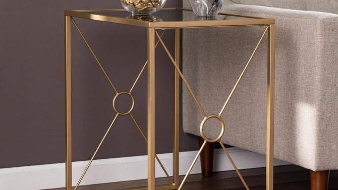 Nornew Mirror Top End Table Gold - Aiden Lane, 2 of 9, play video