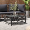 vidaXL Patio Table, Anthracite 27.6"x27.6"x13.4" Woven Fabric - 2 of 4