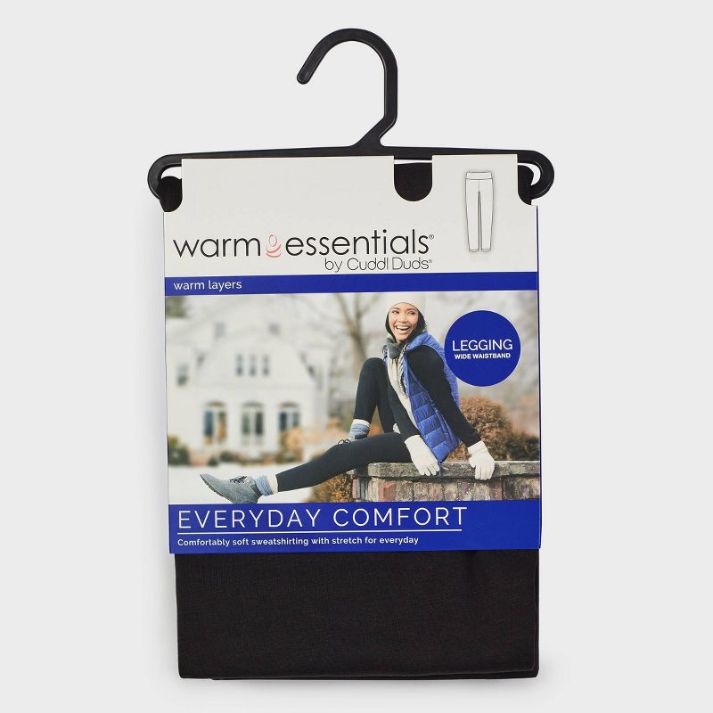 Warm Essentials by Cuddl Duds Women's Everyday Comfort High-Waist Thermal Leggings - Black, 6 of 7
