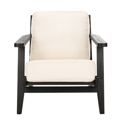 Nico Mid Century Accent Chair Bone White/Black - Safavieh