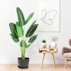 Artificial Bird of Paradise Plant, Fake Palm Tree for Indoor Outdoor Modern Decor Faux Plants for Home Office Perfect Housewarming Gift - 2 of 4