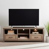 HomeRoots 70" Gray Wood Enclosed and Open Storage TV Stand - 2 of 4