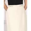 INSPIRE CHIC Women's Business Pencil High Waist Mental Decor Formal Work Midi Skirts - 4 of 4