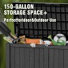 BI&SEA 150 Gallon Waterproof Deck Box-009,Lockable Resin Storage Box for Patio Furniture Cushions Garden Tools and Outdoor Delivery Storage - 4 of 4