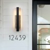 LLHZSY Modern Outdoor Wall Light Fixture 22" Bubble Glass Wall Mount for Exterior Porch Yard Patio Garage - 2 of 4