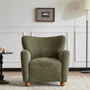 Christopher Knight Home Ember Contemporary Cozy Wingback Upholstered Accent Chair - 1 of 4