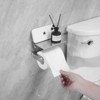 Wall Mount Toilet Paper Holder with Mobile Shelf Stainless Steel Rustproof Tissue Paper Holder - 3 of 4