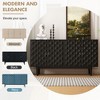 Modern 4-door Sideboard with Convex Pattern Doors and 2 Silver Handle - 3 of 4