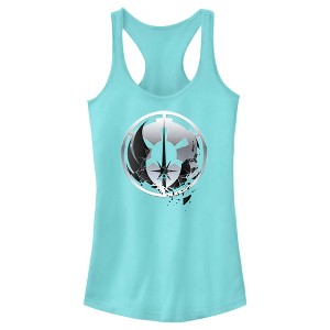 Juniors Womens Star Wars: Obi-Wan Kenobi Jedi and Empire Logo Racerback Tank Top - 1 of 4