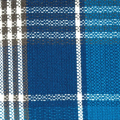 Blue and Gray Plaid Fabric Dining Table Placemat Set