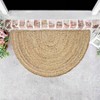 Hand Woven Jute Braided Rug 18x30 Inch Half Round Vintage Boho Reversible Doormat Entryway Farmhouse - 3 of 4
